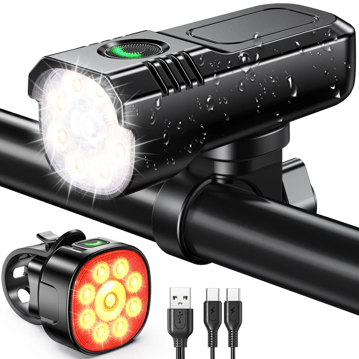  Hollywood Racks G90 1000 Lumens Front Rear Bike Lights — product photo