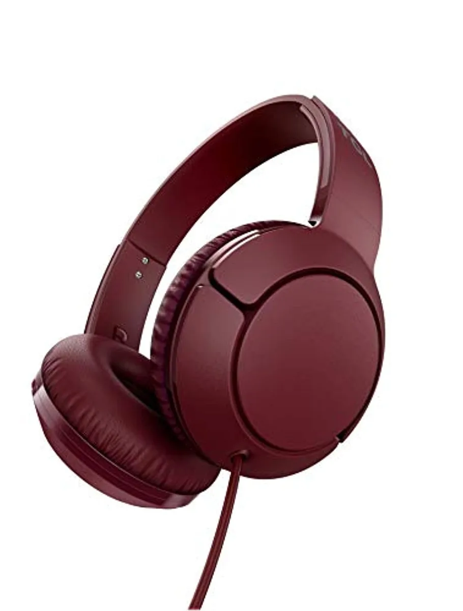 TCL TCL MTRO200 On-Ear Wired Headset 32 mm Drivers Burgundy Crush — product photo