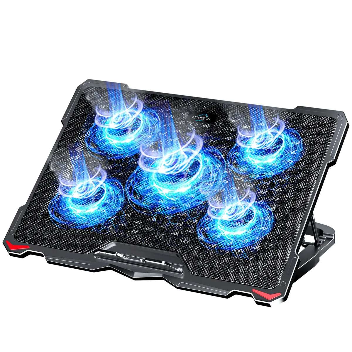AICHESON AICHESON S035 5-Fan Laptop Cooling Pad Blue Lights — product photo