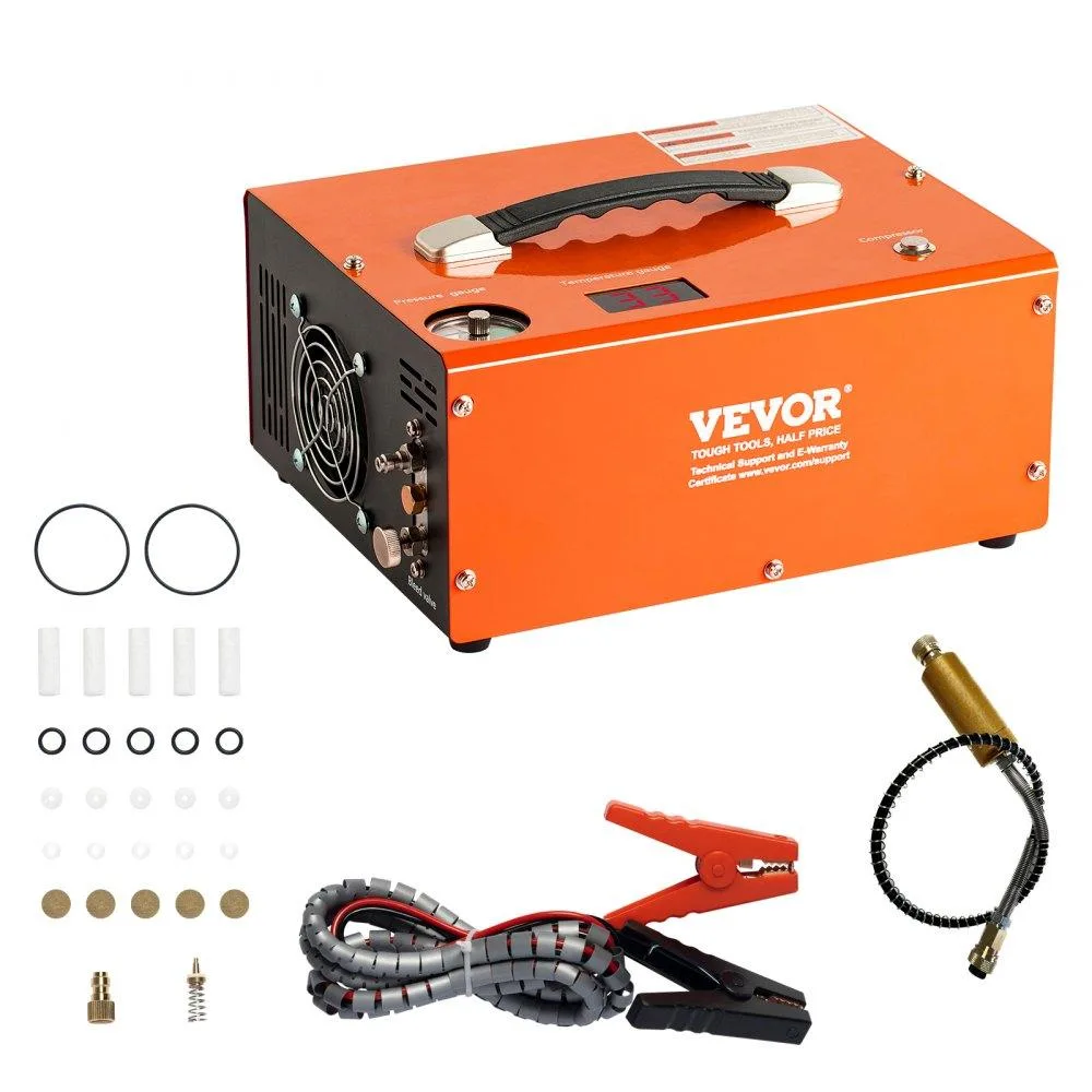VEVOR VEVOR PCP Air Compressor 4500PSI Portable with Built-in Converter Auto-Stop DC12V AC120V Oil Water-Free — product photo