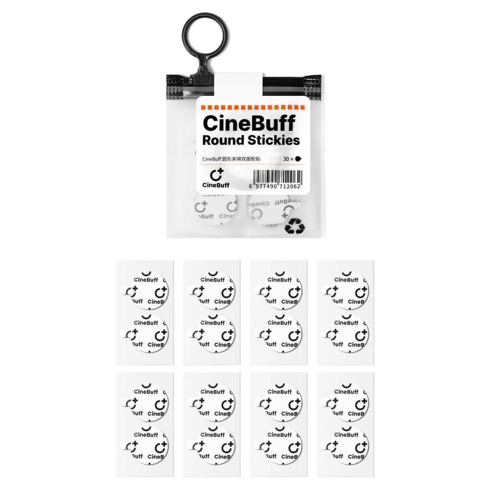LORDWORLD LORDWORLD CineBuff Round Stickies Lavalier Microphone Mount 20mm 30 Pack — product photo
