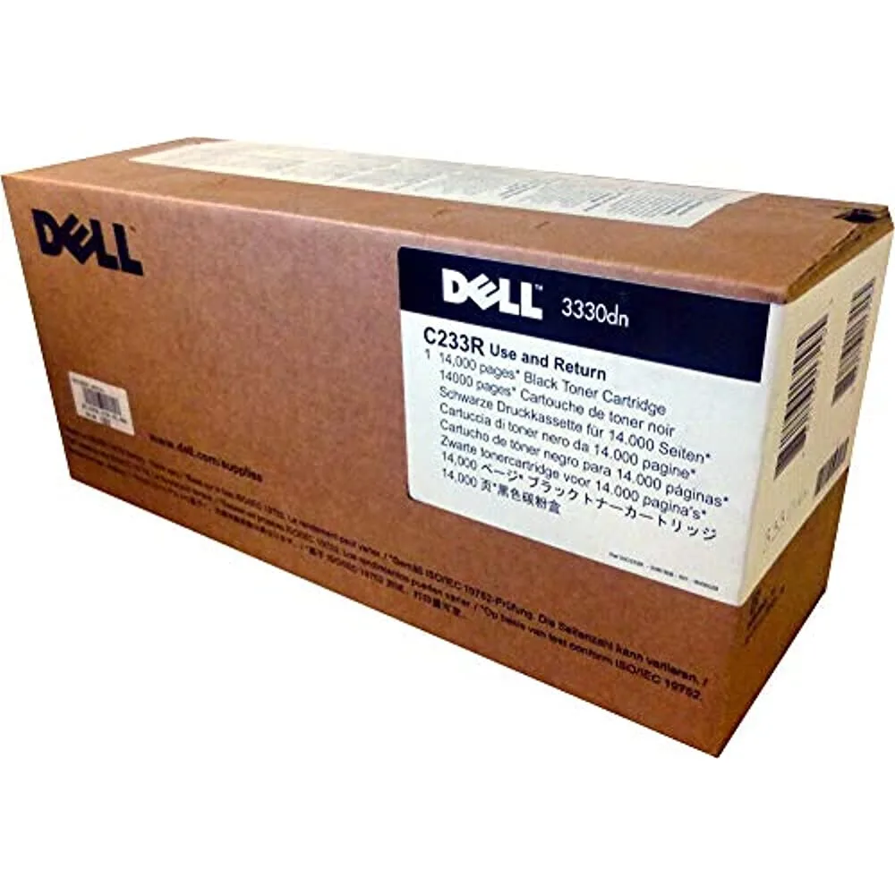 DELL DELL C233R Black Toner Cartridge for 3330dn Printer — product photo