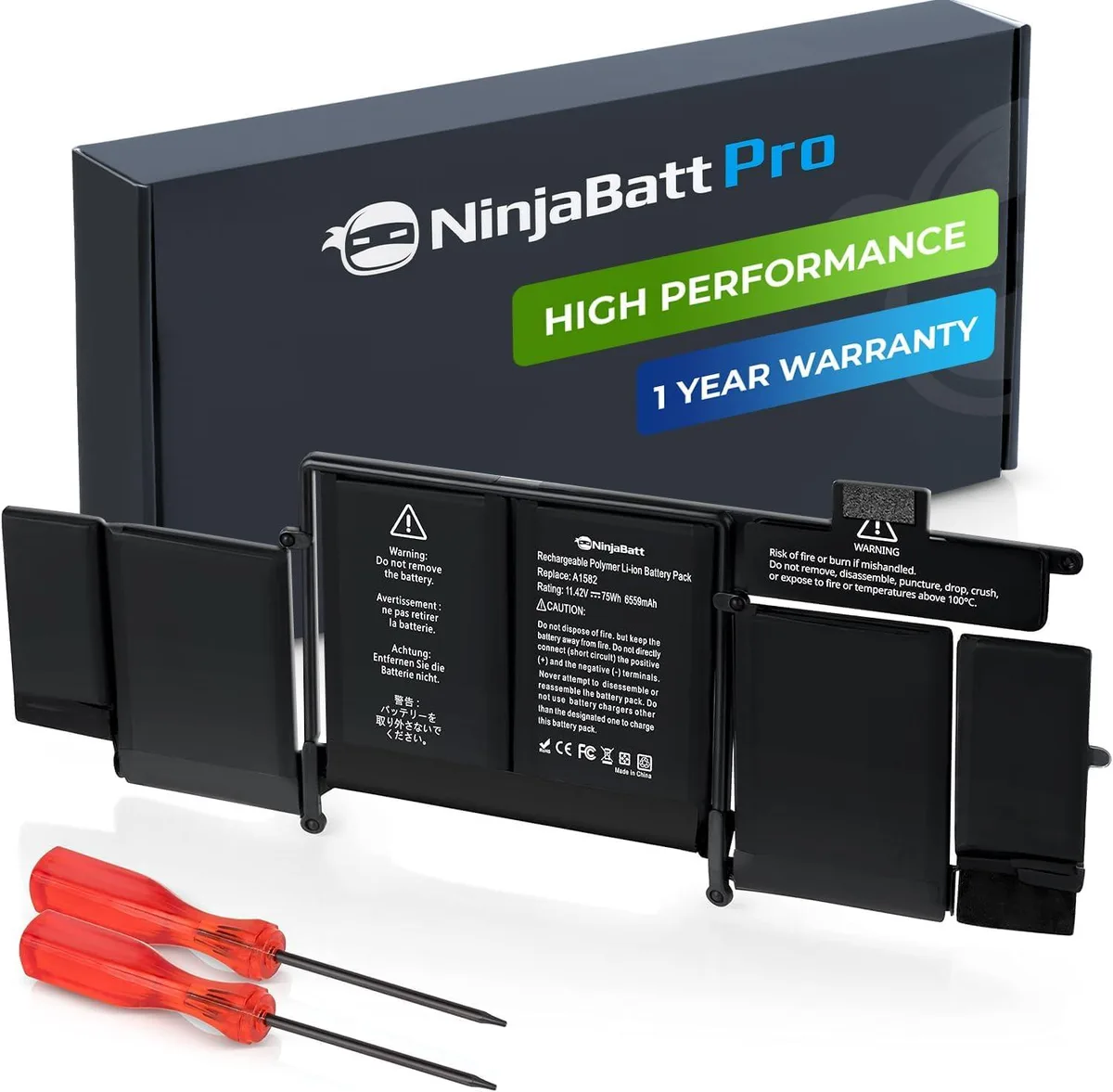 TAURKENAM TAURKENAM laptop battery A1502 A1582 75Wh 11.42V — product photo