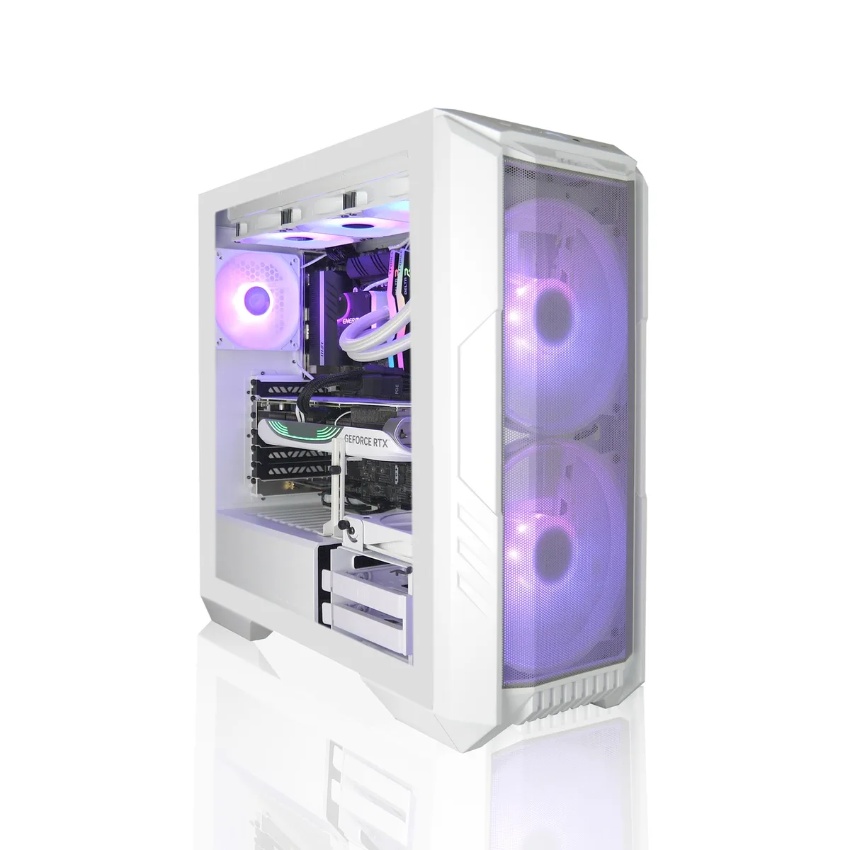 AVGPC AVGPC AV-Frostfire-5080-R9 gaming PC Ryzen 9 9900X3D RTX 5080 64GB DDR5 2TB nVME 360mm liquid cooling — product photo