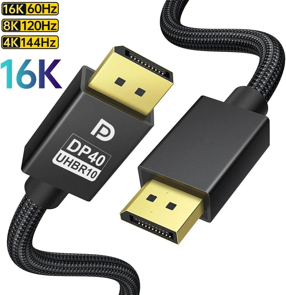 SMUGDESK SMUGDESK DisplayPort 2.1 cable 3.3 ft 40 Gbps 8K@60Hz — product photo