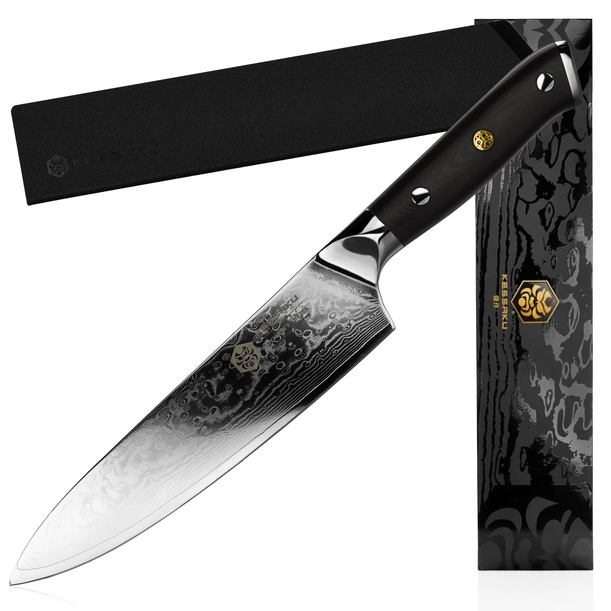 Kessaku Kessaku KES53089 8-Inch Chef Knife 67-Layer AUS-10V Steel 62+ HRC G10 Handle — product photo