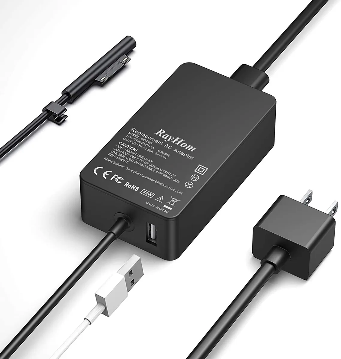 myVolts myVolts 44W Surface Pro Charger with USB Port — product photo