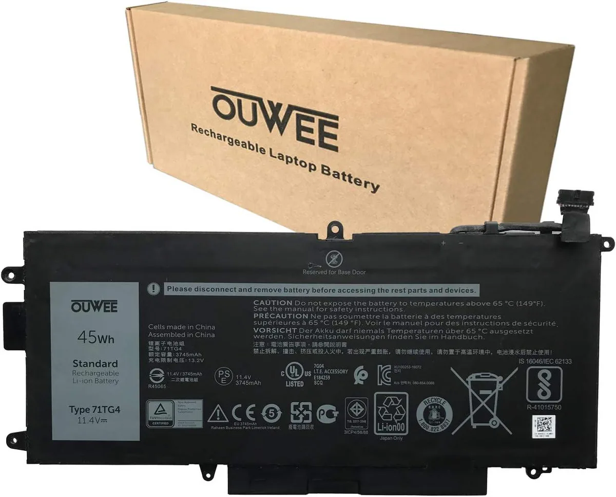 NShi NShi 71TG4 laptop battery 11.4V 45Wh 3745mAh for Dell Latitude 5289 7389 7390 2-in-1 — product photo