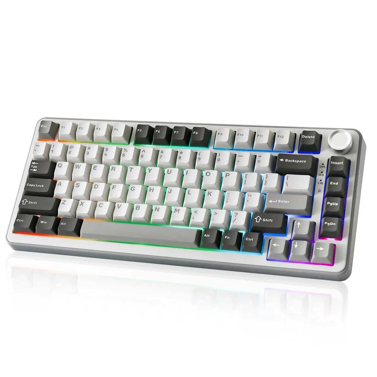 YUNZII YUNZII B75 PRO 75% Gasket Wireless Mechanical Gaming Keyboard Grey Cocoa V2 Switch — product photo