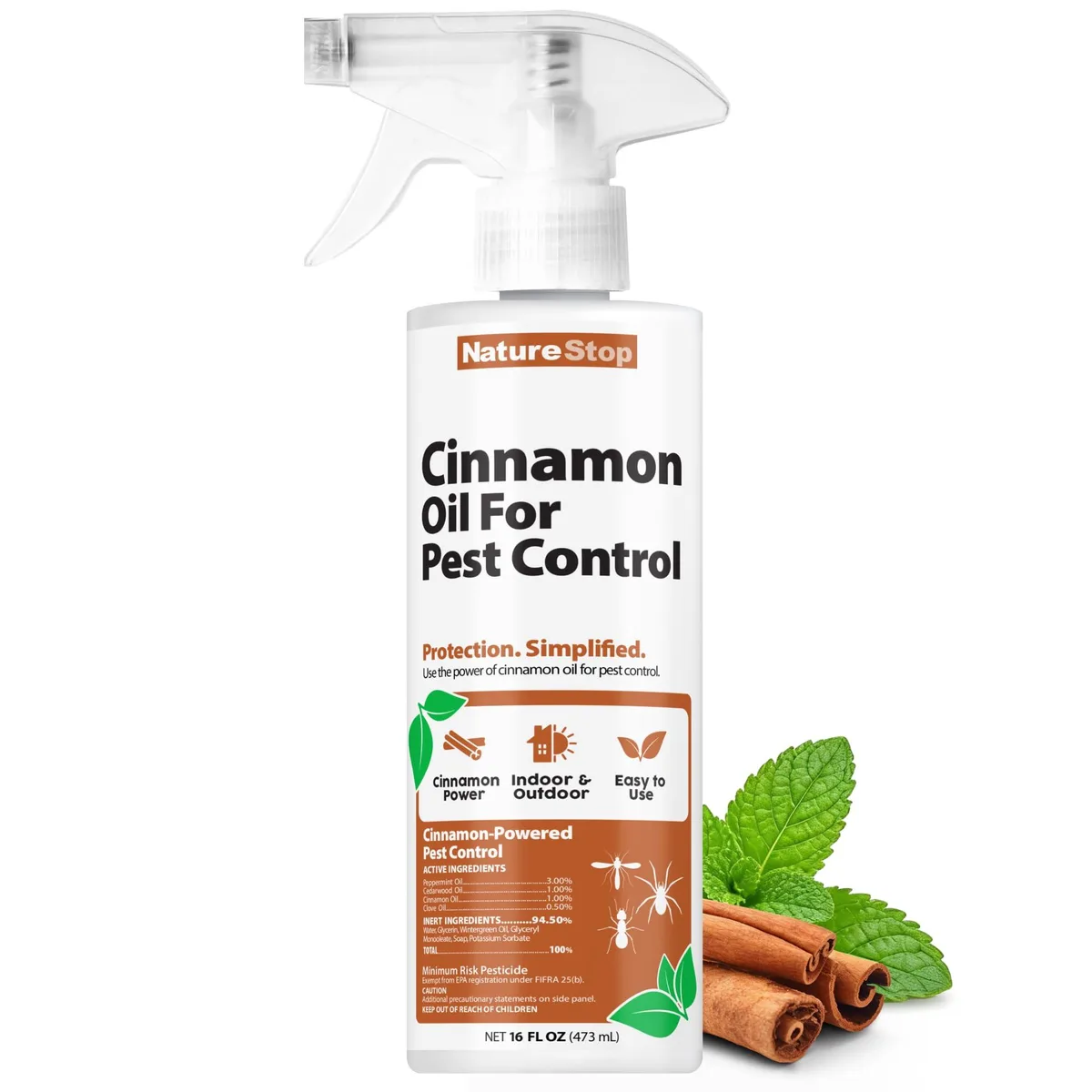 16 oz spray bottle of cinnamon oil pest control
