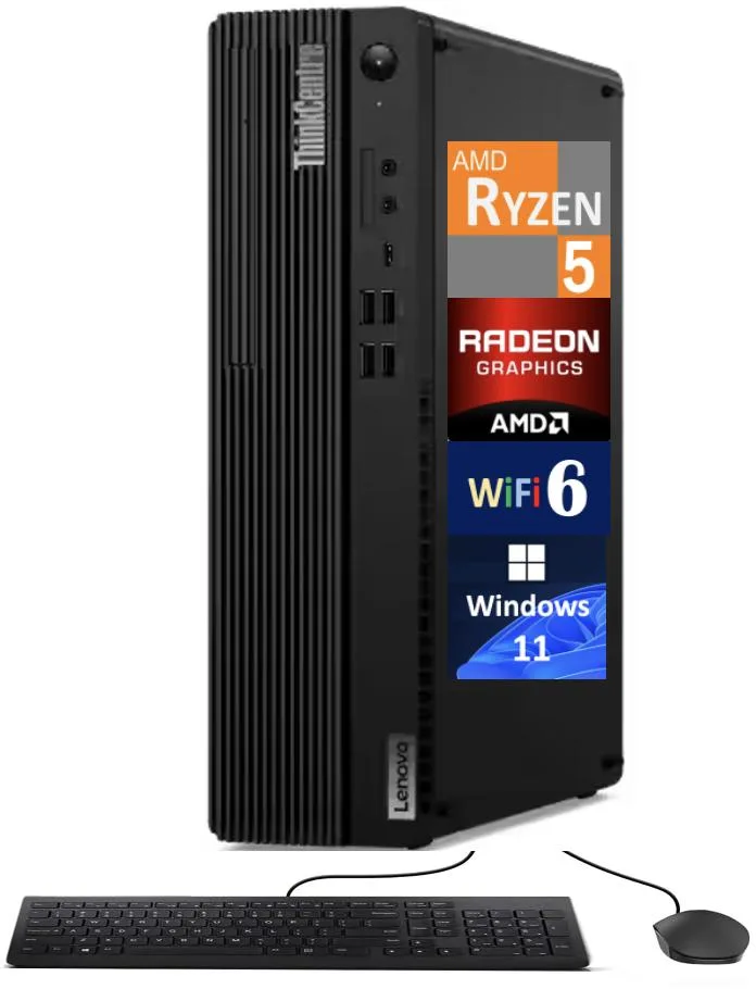 Lenovo Lenovo ThinkCentre M75s desktop PC Ryzen 5 Pro 5650G 16GB DDR4 512GB NVMe 260W Windows 11 Pro — product photo
