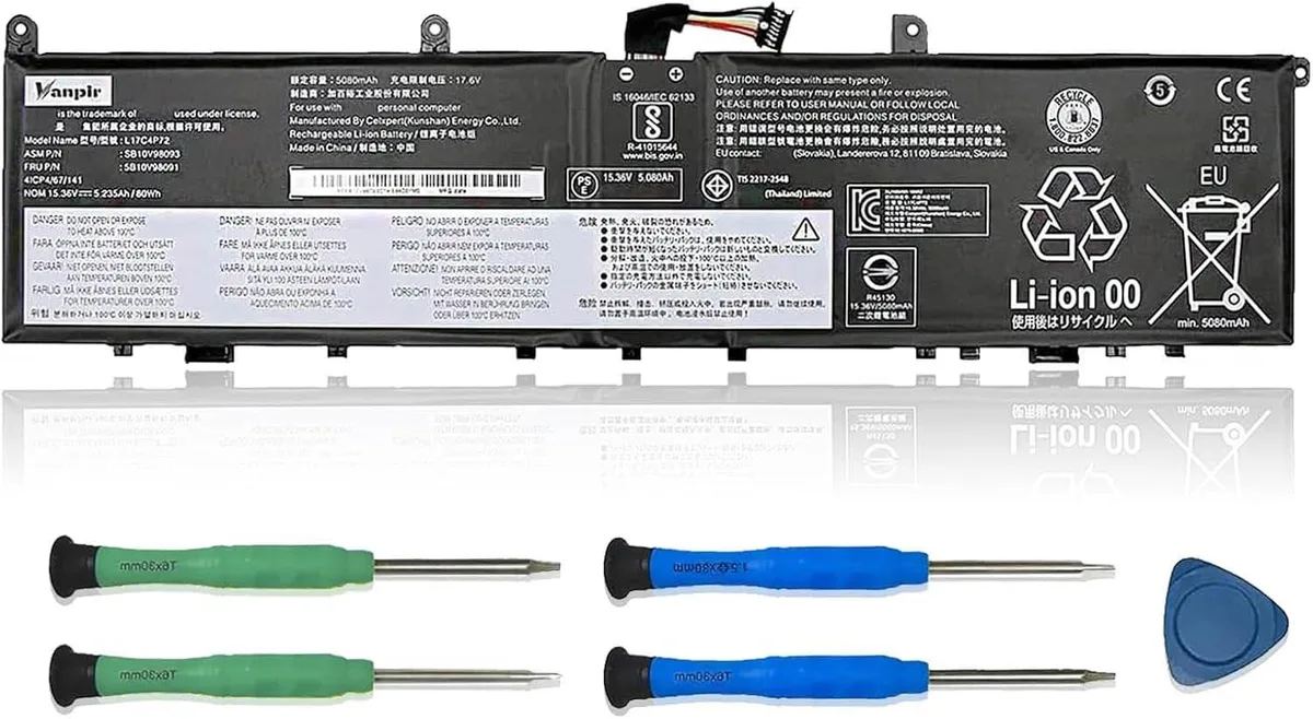 No Sew No Sew L17C4P72 laptop battery 15.36V 80Wh 5235mAh — product photo