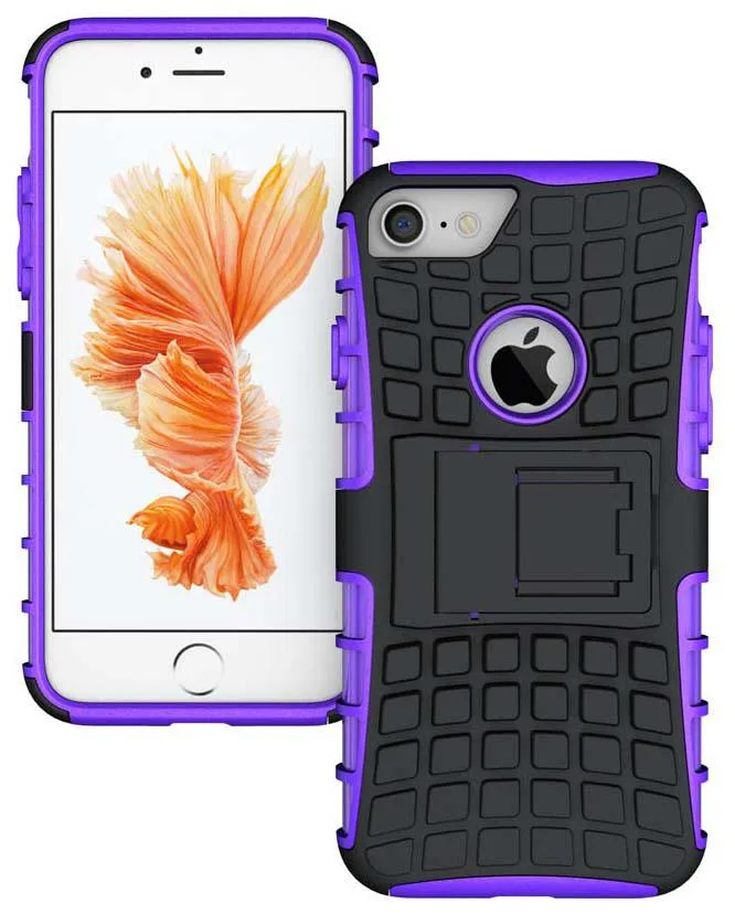 Nakedcellphone Nakedcellphone Grenade Hybrid Case with Stand Purple/Black for iPhone 7/8 — product photo
