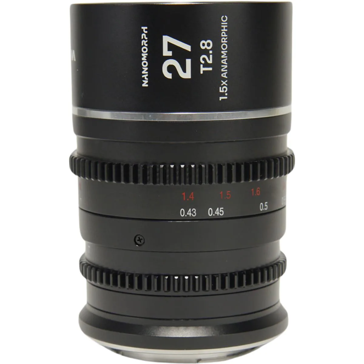 Venus Optics Venus Optics Laowa Nanomorph 27mm T2.8 1.5x S35 Anamorphic Lens for Canon RF Silver Flare — product photo