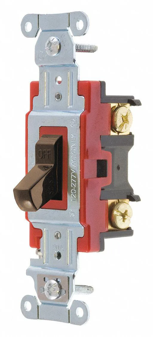 Ivory toggle contactor, double pole, 20 A, 1.7 in high
