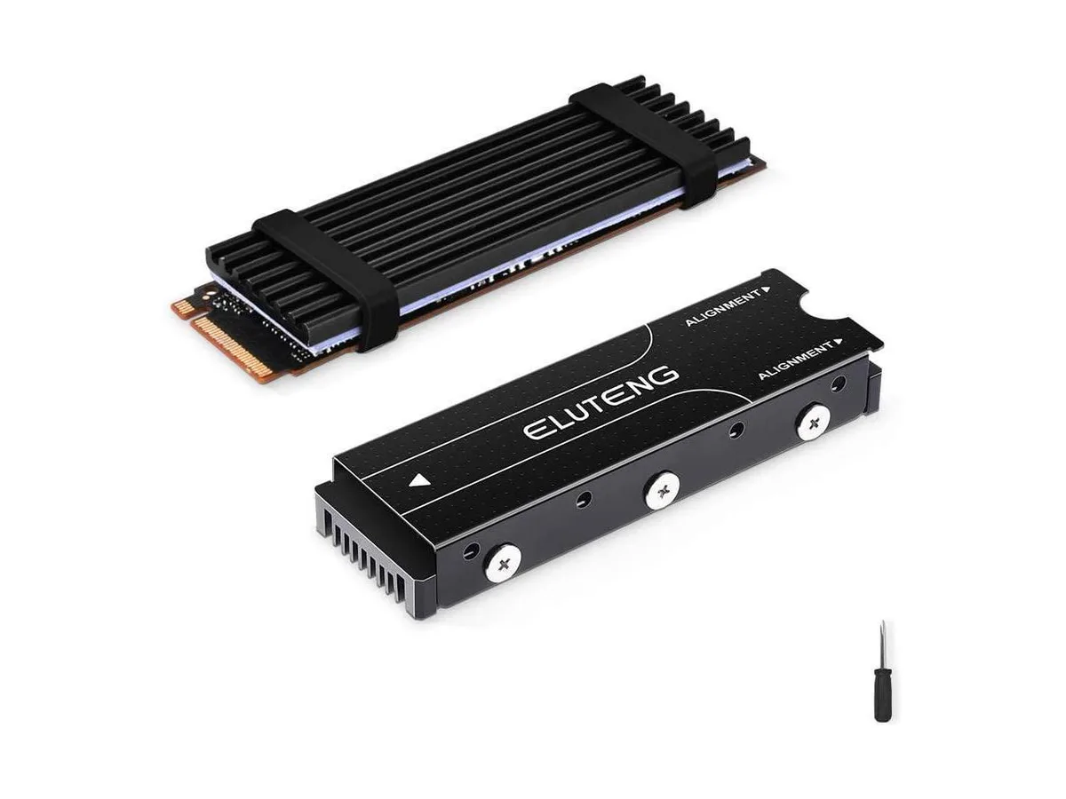 BONAEVER BONAEVER M.2 2280 Heatsink Double-Sided Cooling Sink with 4 Thermal Pads — product photo
