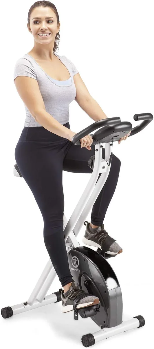 TAURKENAM TAURKENAM Foldable Upright Exercise Bike 14 gauge weight training — product photo