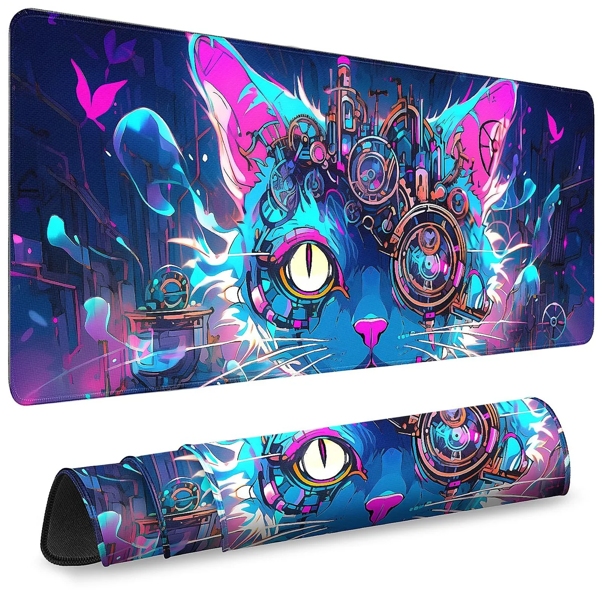  Keychron 010 Mouse Pad 31.5 x 11.2 in Cool Cat Head 2 — product photo