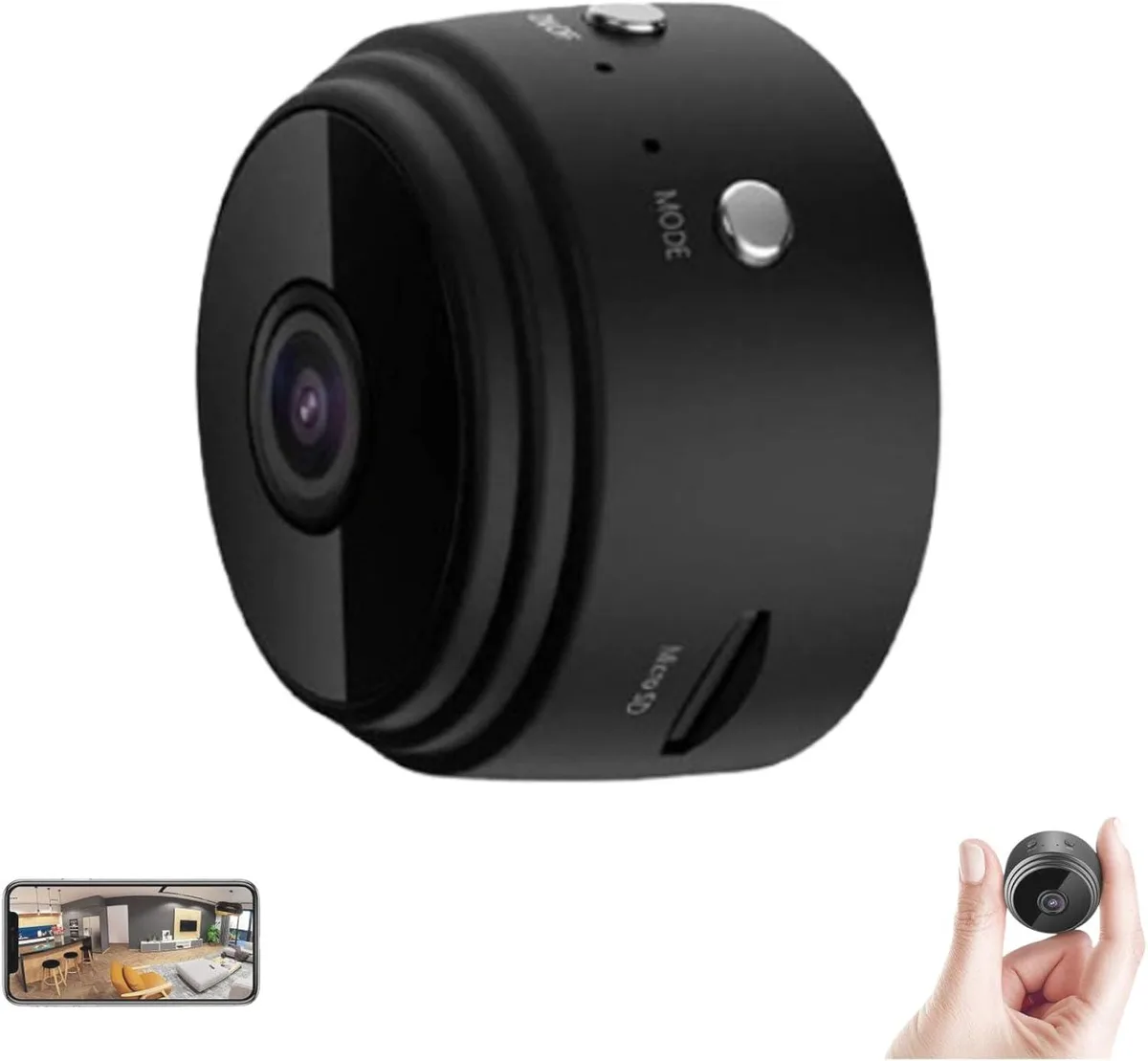 NaSR NaSR Magnetic Mini Security Camera 1080p 30fps Black 80g — product photo