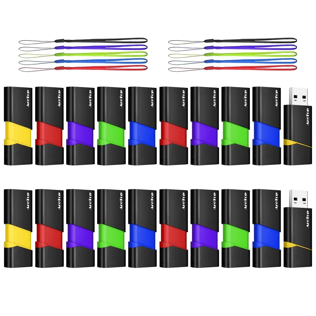 Avantalk Avantalk 2 in 1 accessory 4GB USB 2.0 20 pack mixed colors — product photo