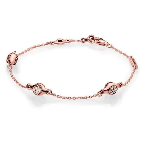 PANDORA PANDORA Pave Modern Love Pods Bracelet Rose Gold 42 cubic zirconia — product photo