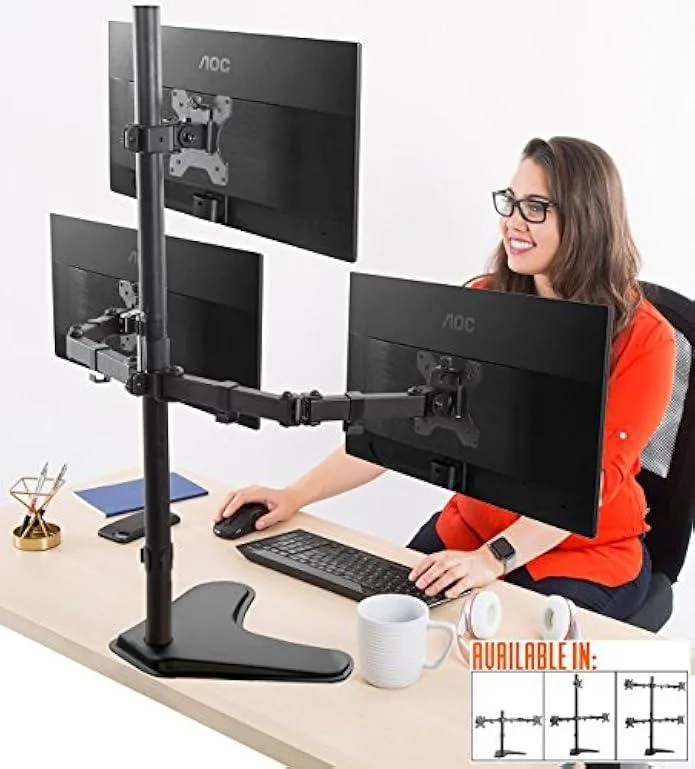 TAURKENAM TAURKENAM Freestanding Triple Monitor Stand 13-32 Inch — product photo