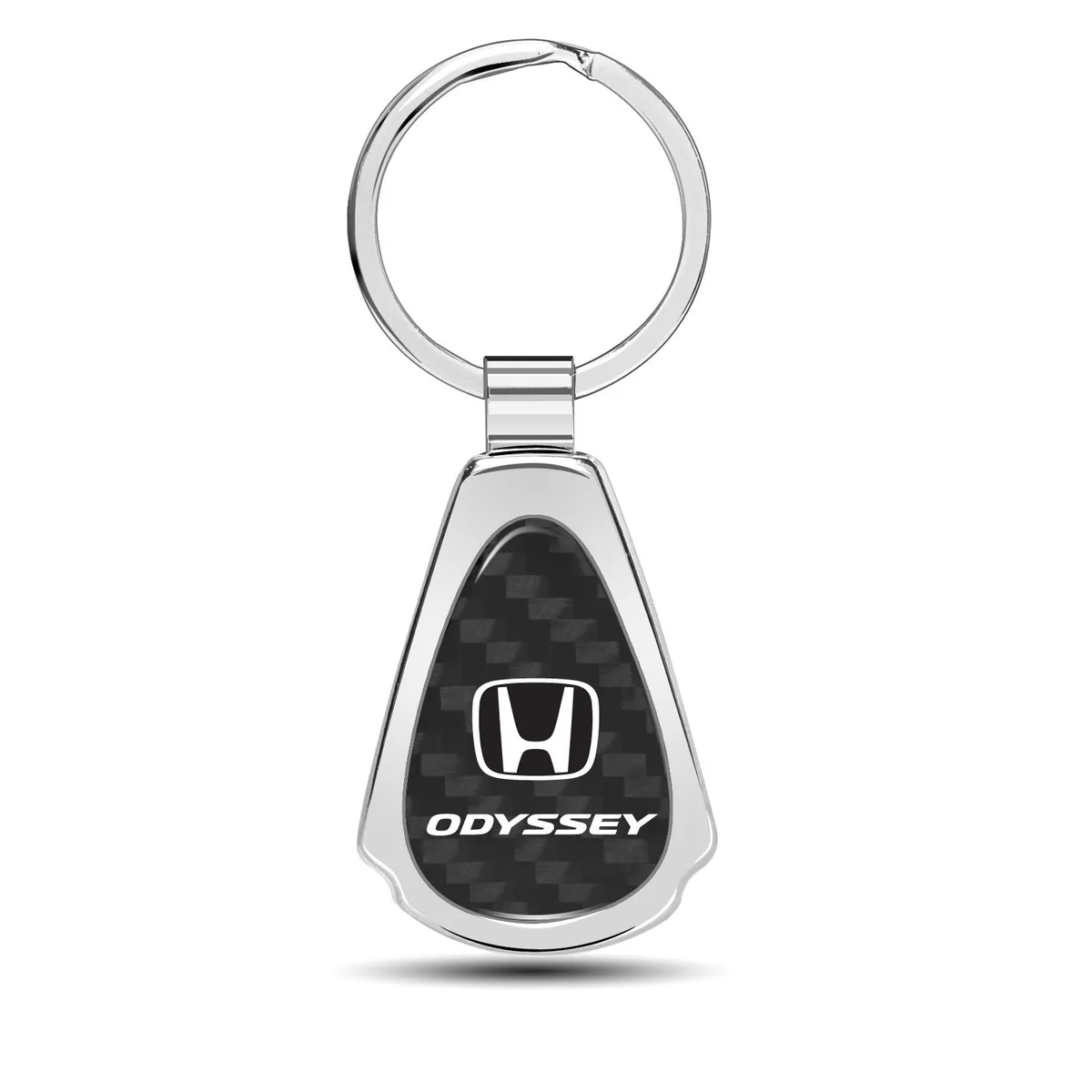 iPick Image, LLC iPick Image, LLC Honda Odyssey Real Black Carbon Fiber Chrome Metal Teardrop Key Chain — product photo