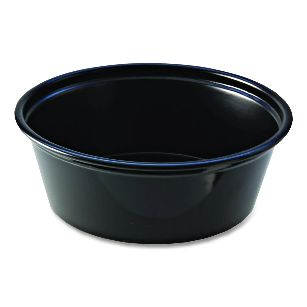Fabri-Kal Fabri-Kal Portion Cups 1.5 oz Squat Black 250/Sleeve 10 Sleeves/Carton PC150SB — product photo