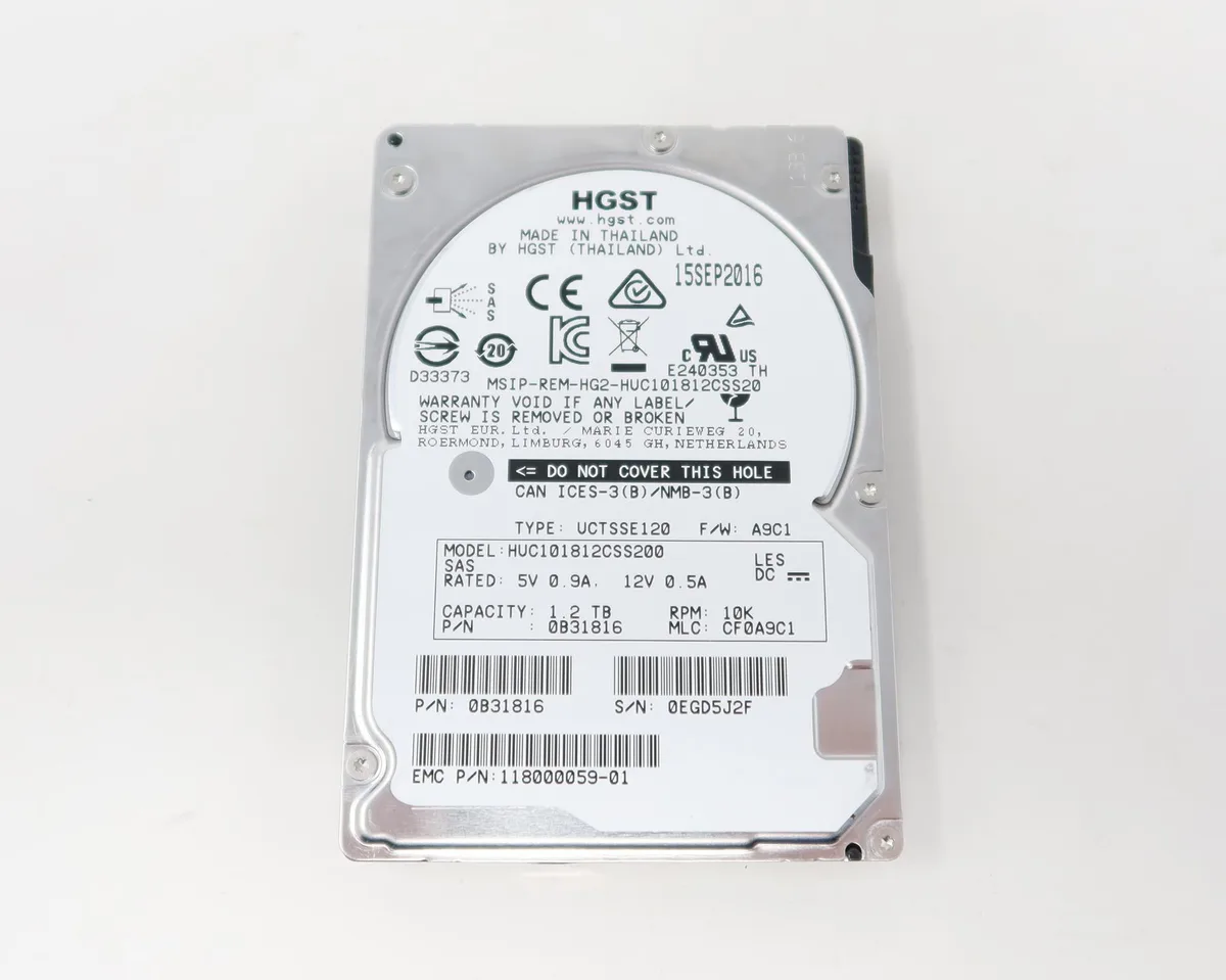 HGST HGST 1.2TB 10000RPM SAS 12Gb/s 2.5" internal hard drive — product photo
