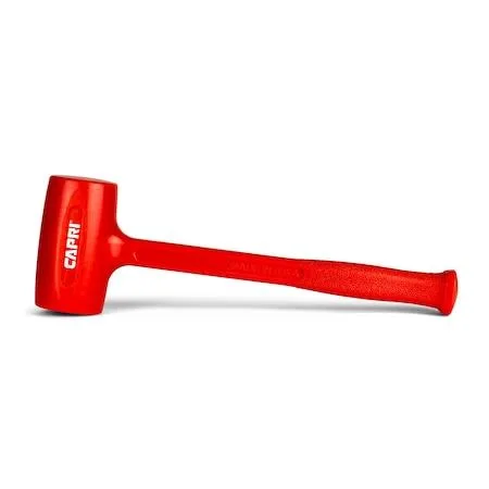 45 oz dead blow hammer with orange polyurethane head and textured black handle