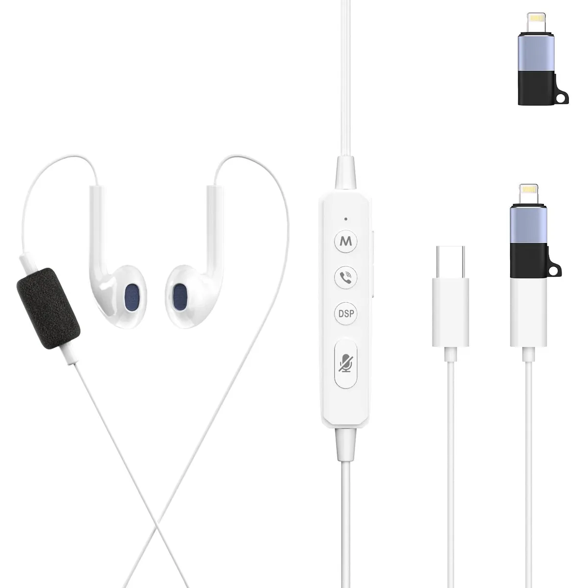  Generic Headphones 01 Wired Earbuds Type C White 2.0g — product photo