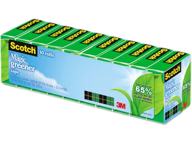 3M 3M 81210P Magic Greener Tape 3/4" x 900" 1" Core 10 Rolls — product photo