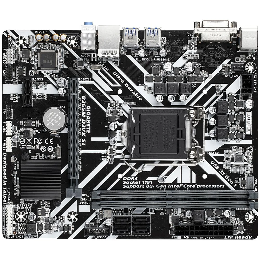 GIGABYTE GIGABYTE GA-B365M D2VX SI DDR4 Micro-ATX Intel motherboard — product photo