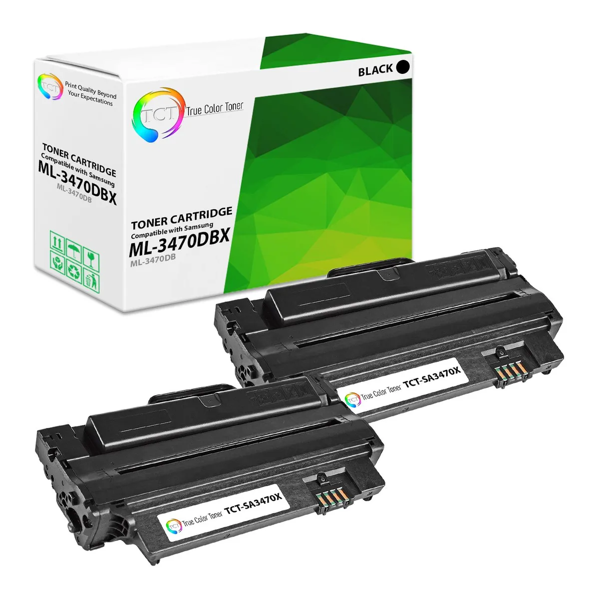 True Color Toner True Color Toner ML-3470DB Black High Yield Toner Cartridge 2 Pack 10000 Pages — product photo
