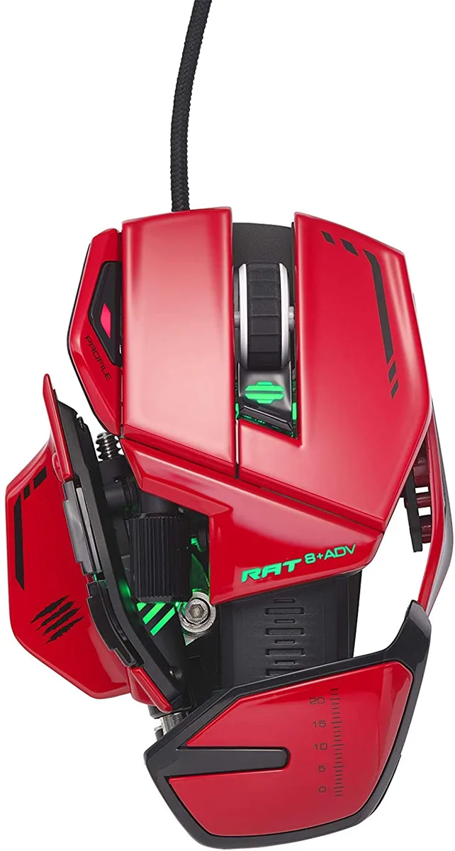 MAD CATZ MAD CATZ R.A.T. 8+ ADV 20000 DPI 11 Buttons Red gaming mouse — product photo