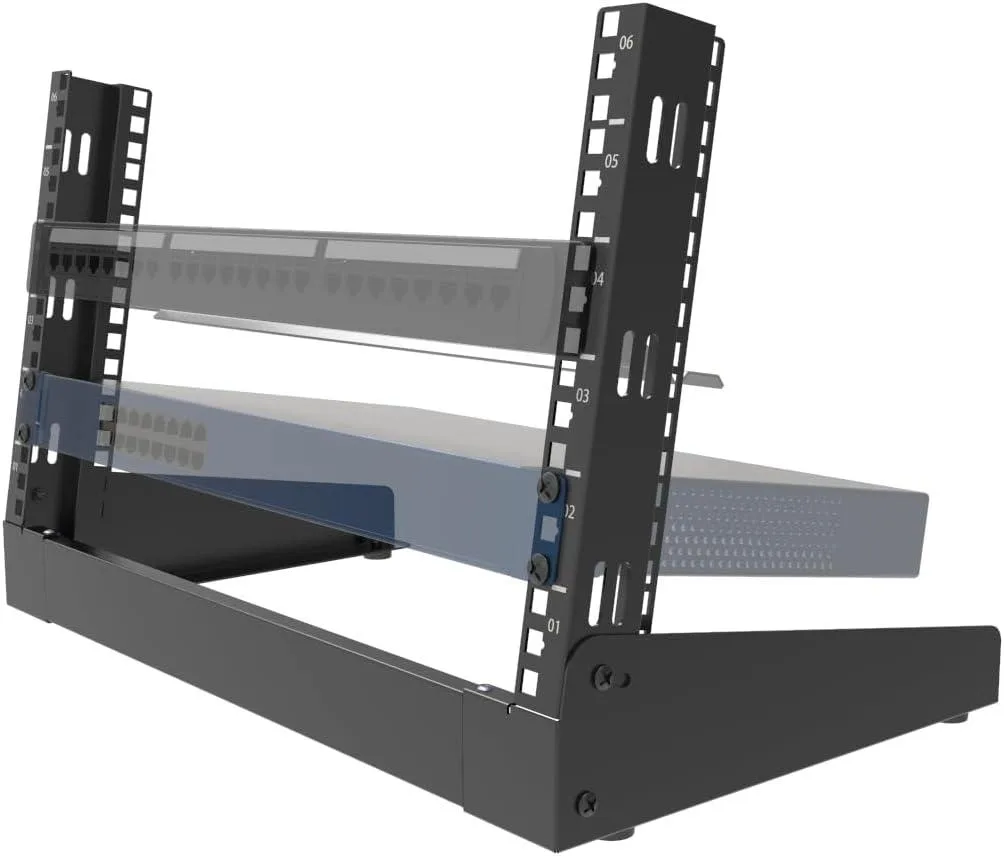 TAURKENAM TAURKENAM 6U Desktop Network Rack 19" 2-Post Open Frame Tabletop — product photo
