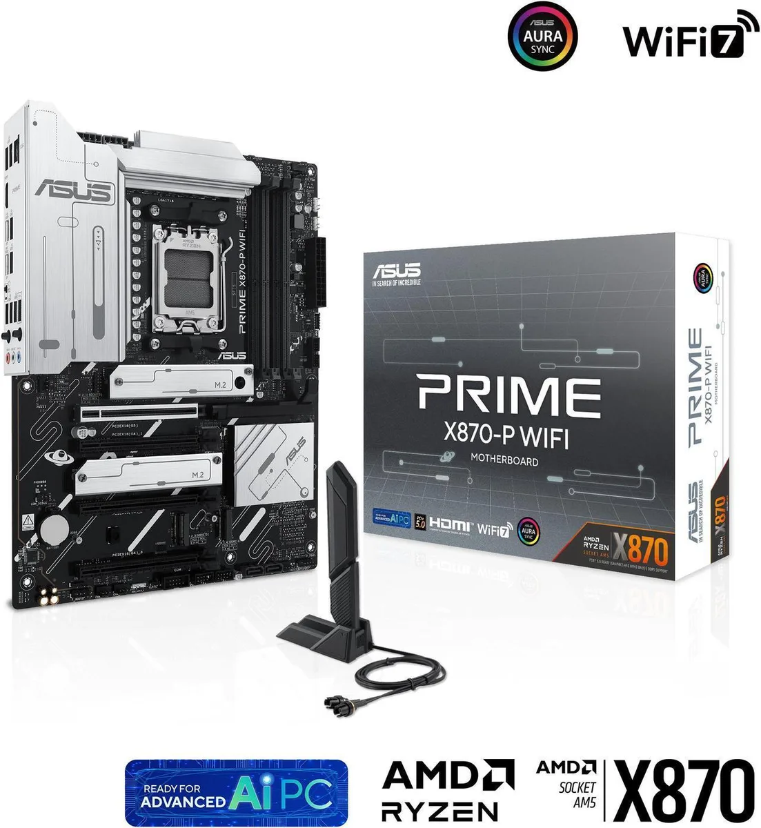 ASUS ASUS PRIME X870-P WIFI AMD motherboard 14+2+1 80A DrMOS — product photo