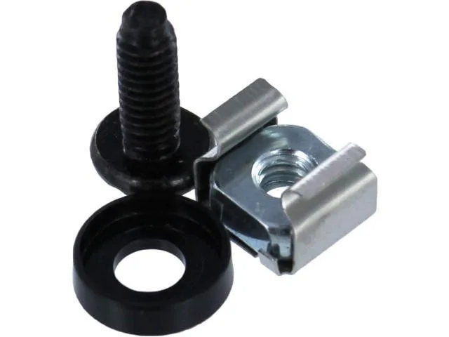 50 silver M5 cage nuts with pan head screws