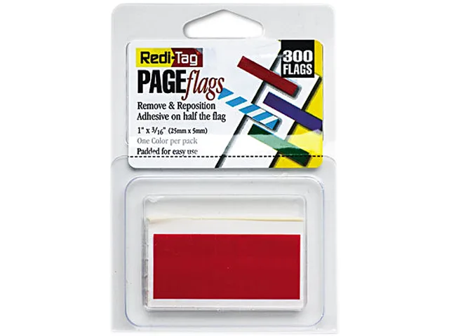 Red page flags in a refillable dispenser, 300 pack