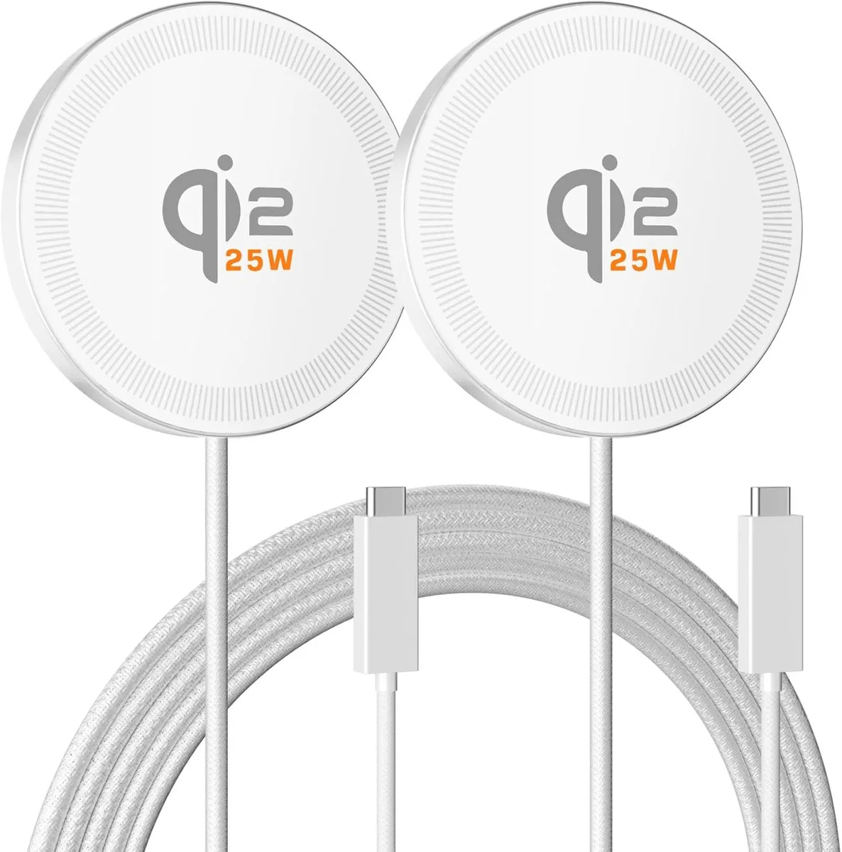 Luisport Luisport 25W Qi2.2 Magnetic Wireless Charger 2-Pack White — product photo