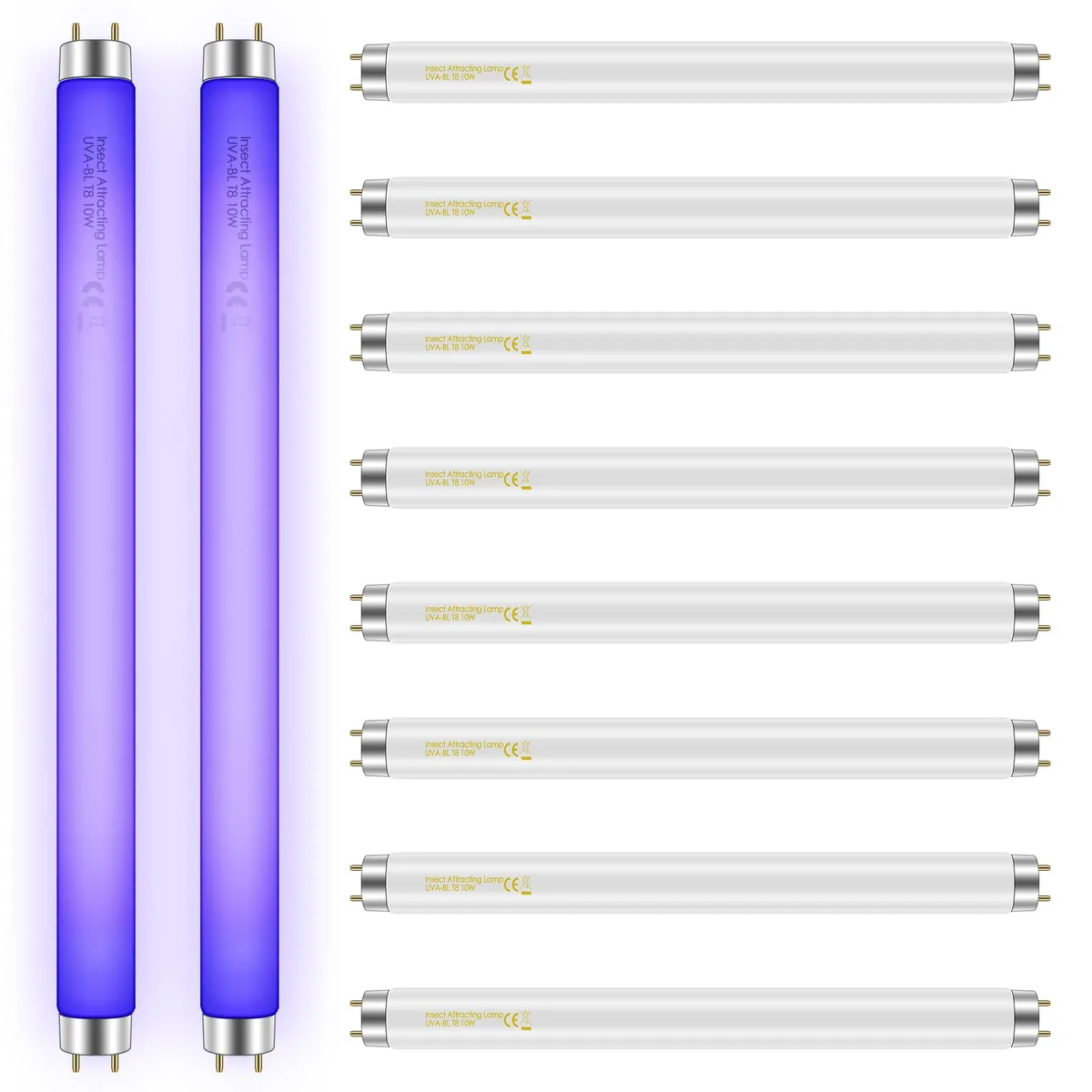  Baldwin 10 Pack Bug Zapper Bulbs 10W 13Inch T8 F10W — product photo