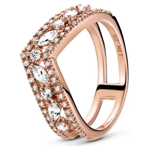 PANDORA PANDORA Sparkling Marquise Double Wishbone Ring 14k — product photo
