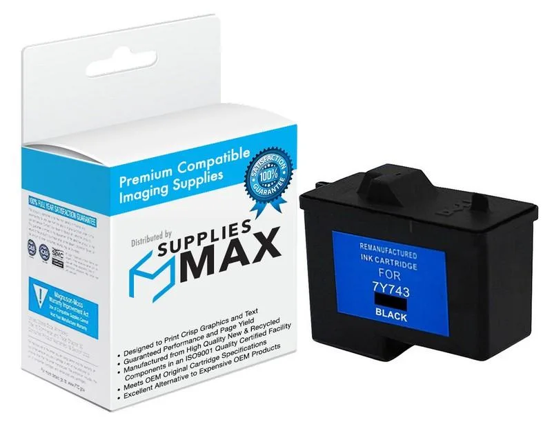 SuppliesMax SuppliesMax 7Y743 Black Inkjet Cartridge for Dell A940/A960 — product photo