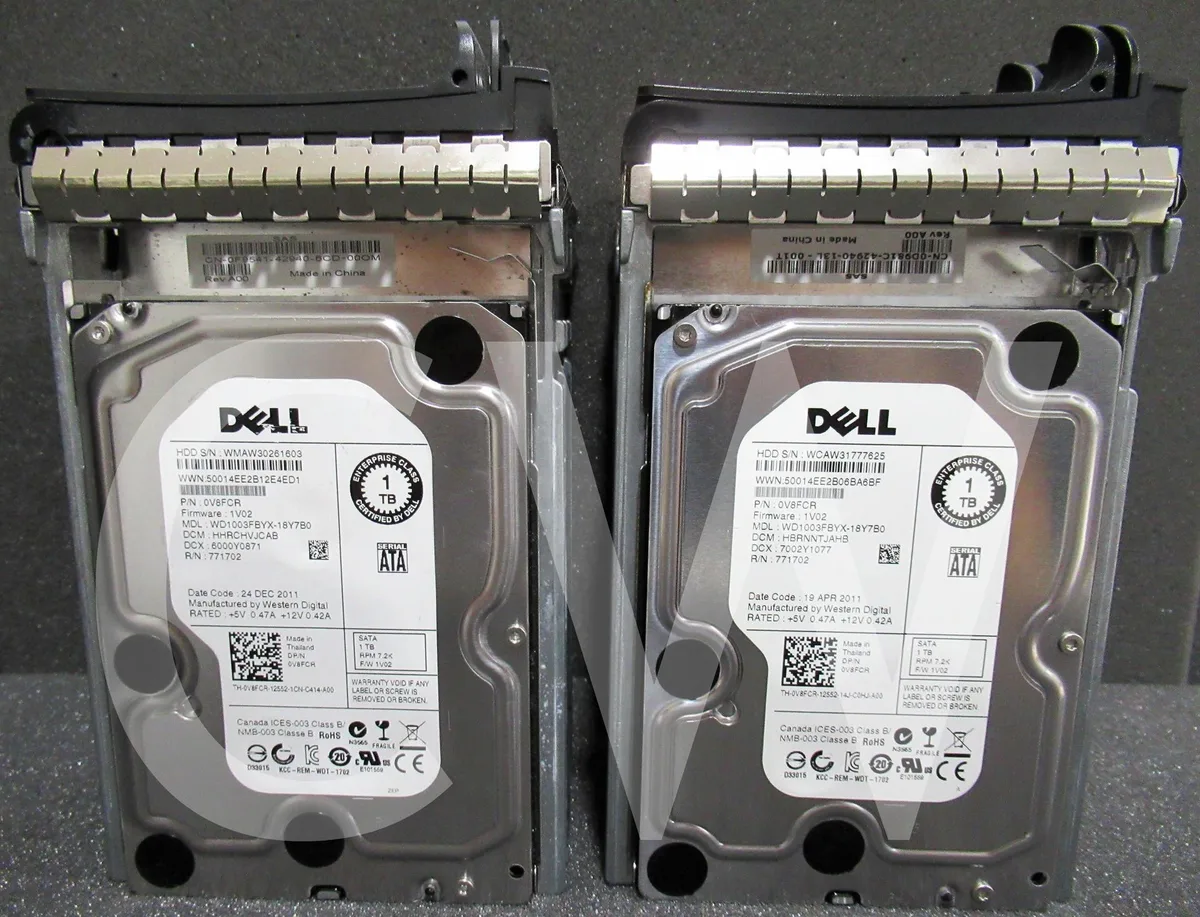 DELL DELL V8FCR 0V8FCR WD1003FBYX-18Y7B0 1TB 7200RPM 64MB SATA 3.5" internal hard drive — product photo