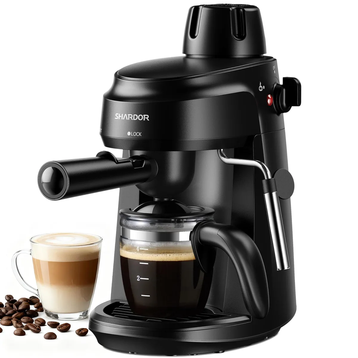 SHARDOR 5006 3.5 Bar Espresso Machine 800W Black — product photo