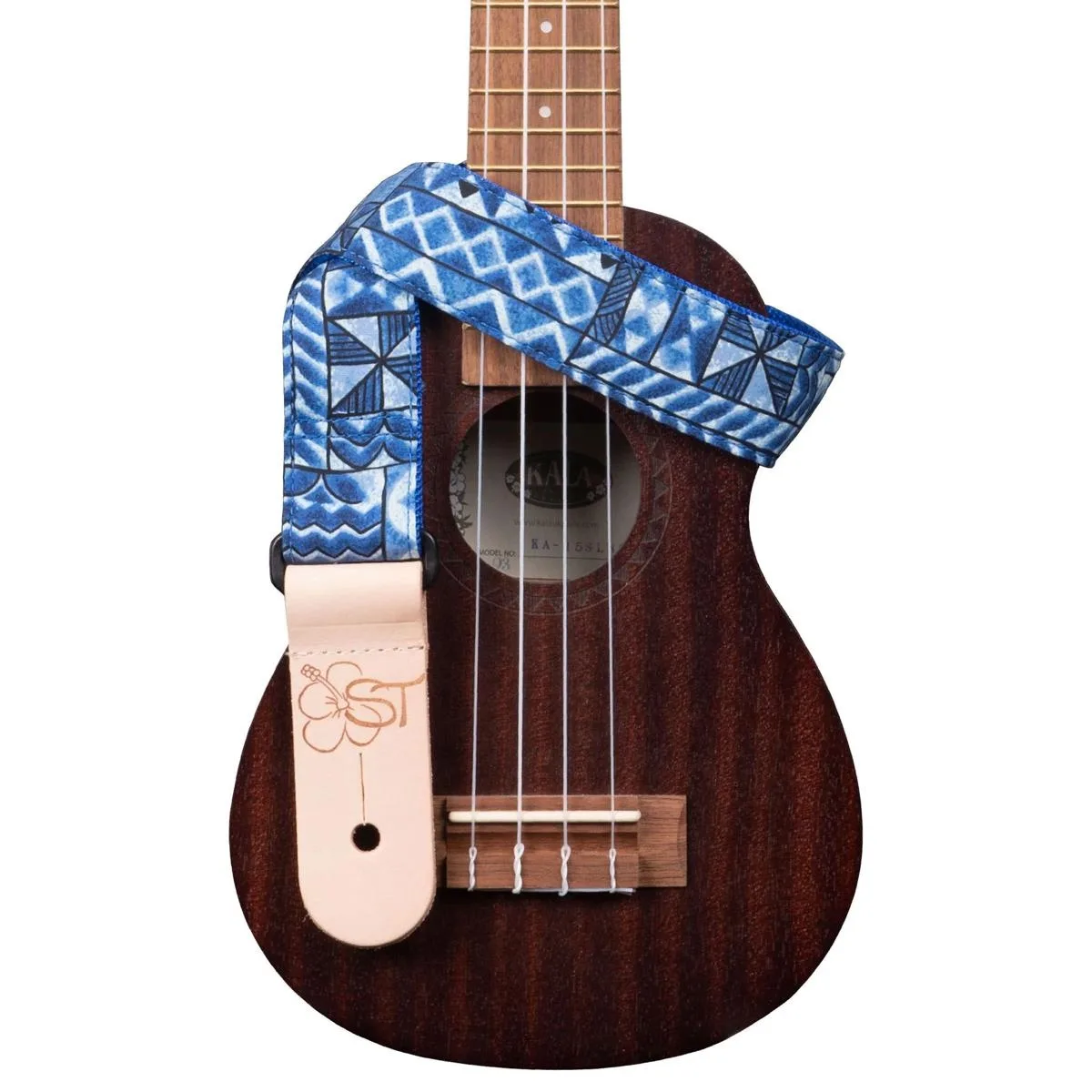 Kala Brand Music Co. Kala Brand Music Co. 1.5" Ukulele Strap Blue Tapa — product photo