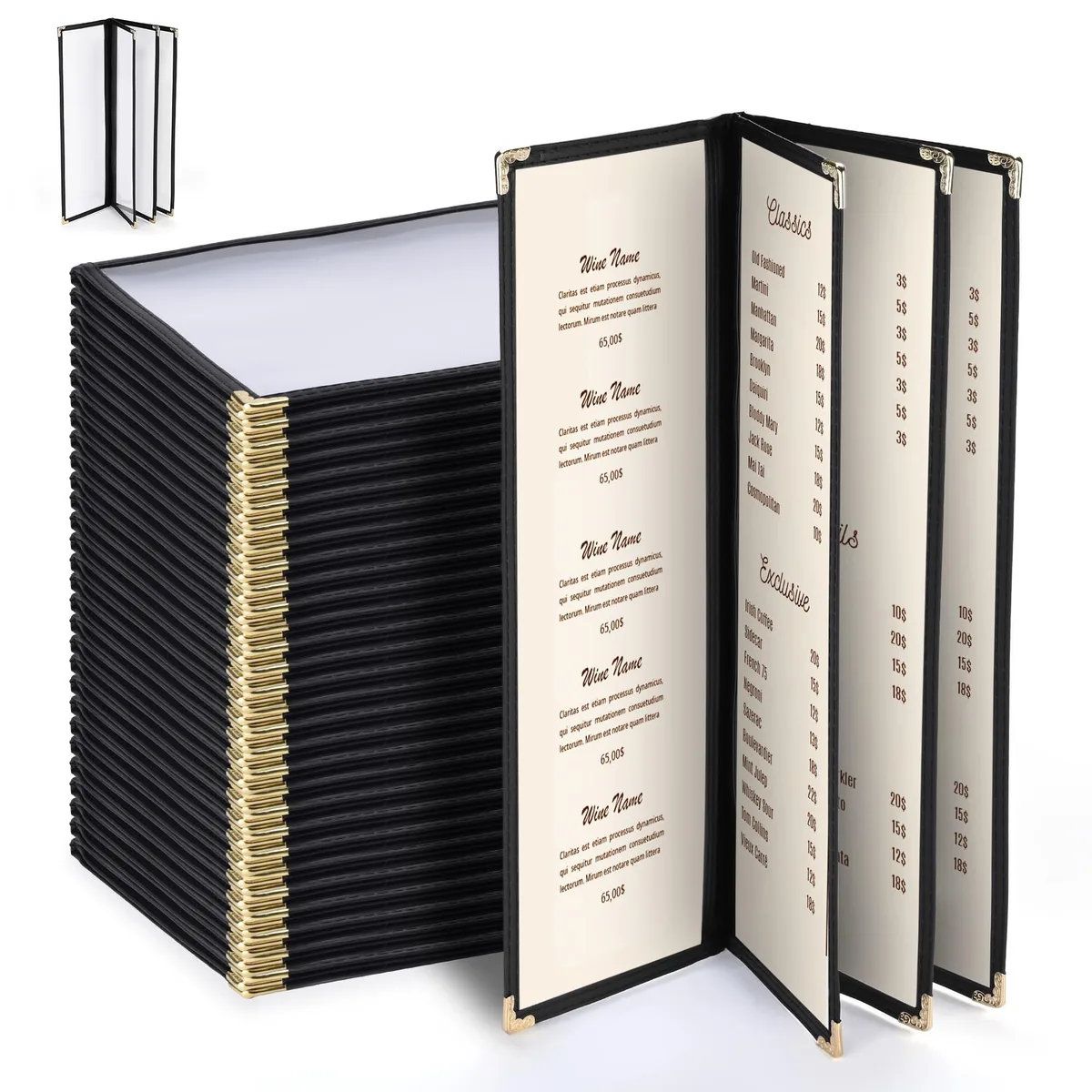 Yescom USA, Inc. Yescom USA, Inc. 26MNC031-414B4-06-30 30 Pcs 4.25 x 14" Menu Cover Accessory — product photo