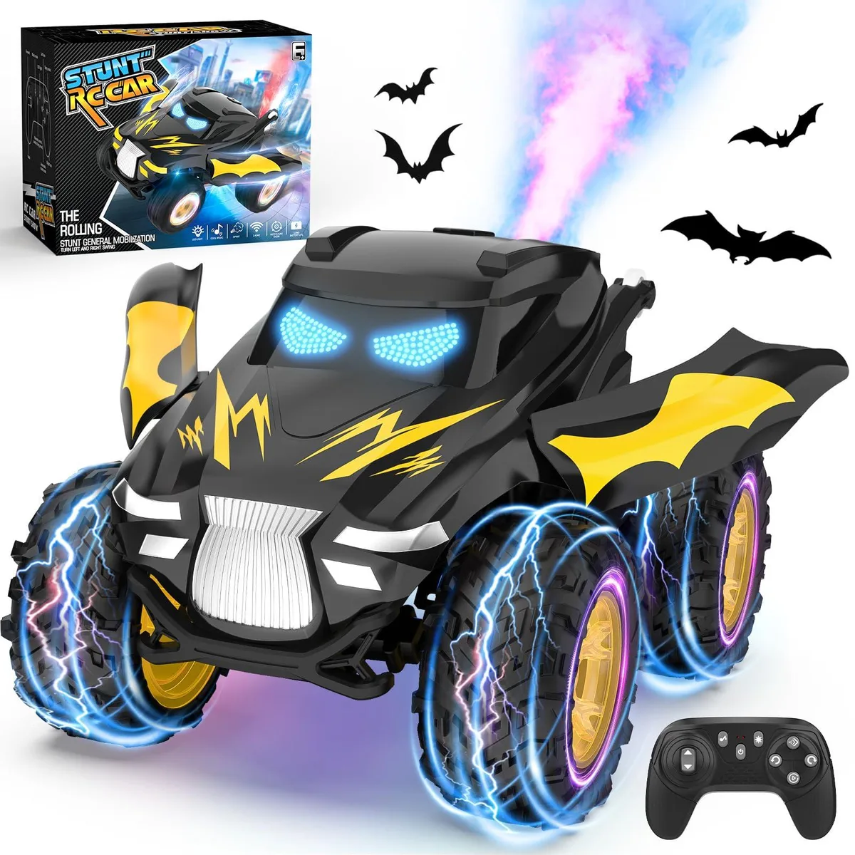 Remote Control Stunt Car with Spray, Music & Lights — product photo