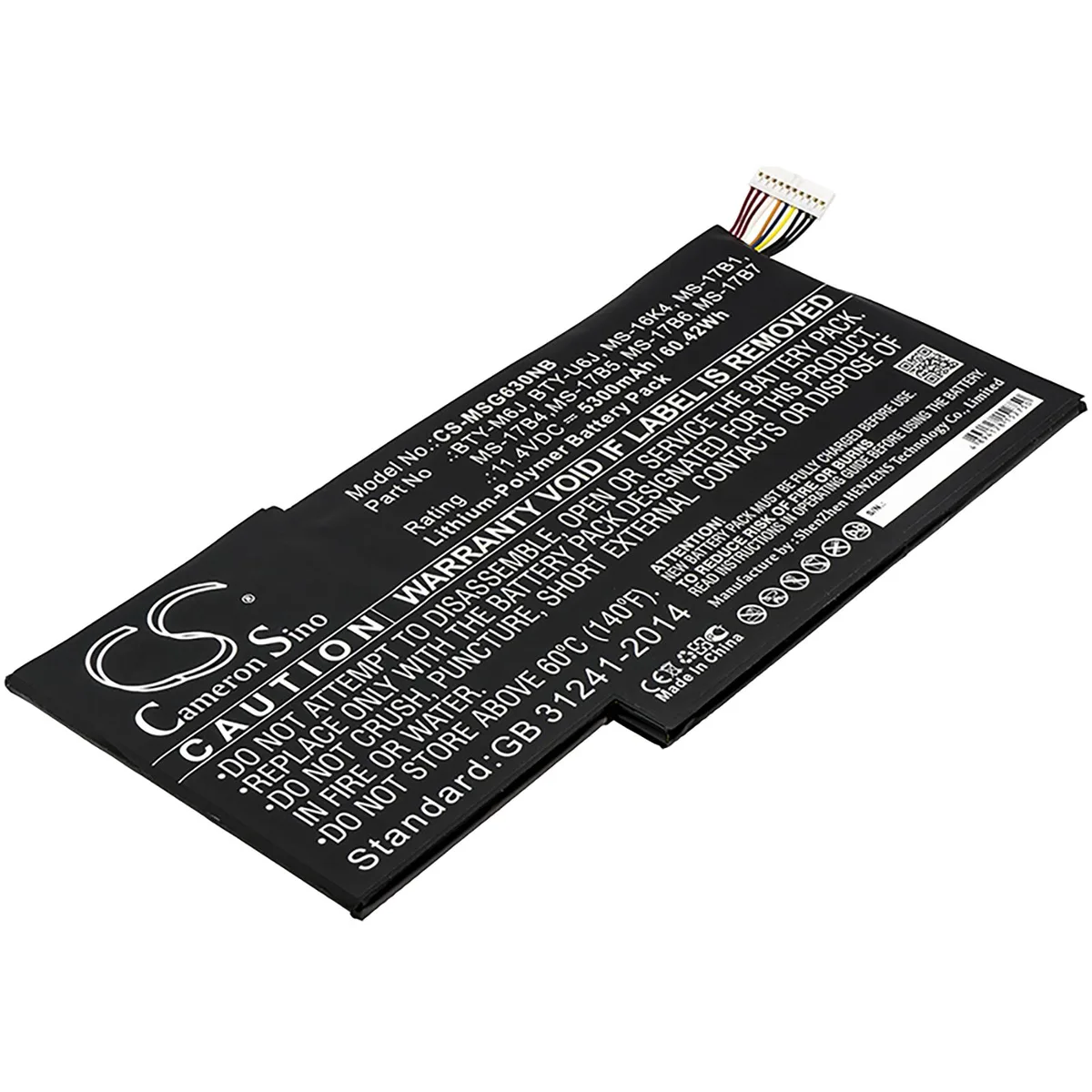 Cameron &amp; Co Cameron &amp; Co DS-CS-MSG630NB 5.3 Ah laptop battery — product photo