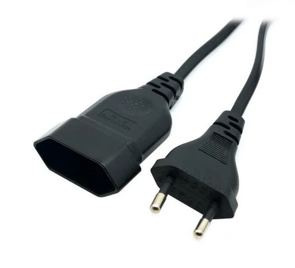 TeKit TeKit European EU 2 Prong VDE Male to Female Power Extension Cord 1.64 ft — product photo